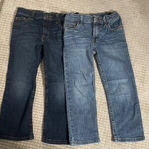 Children's Classic Straight and bootcut Jeans - Pair in Dark and Light Wash